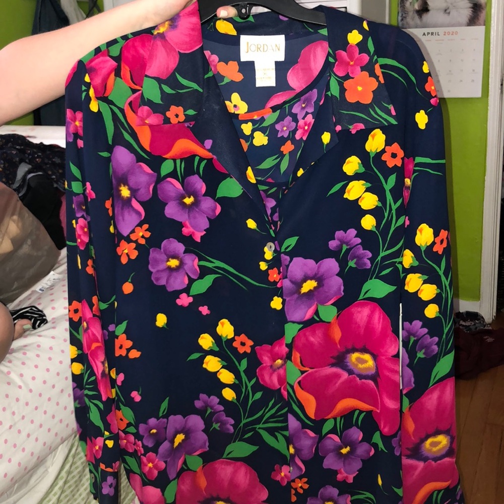 Vintage matching tank and long sleeve shirt